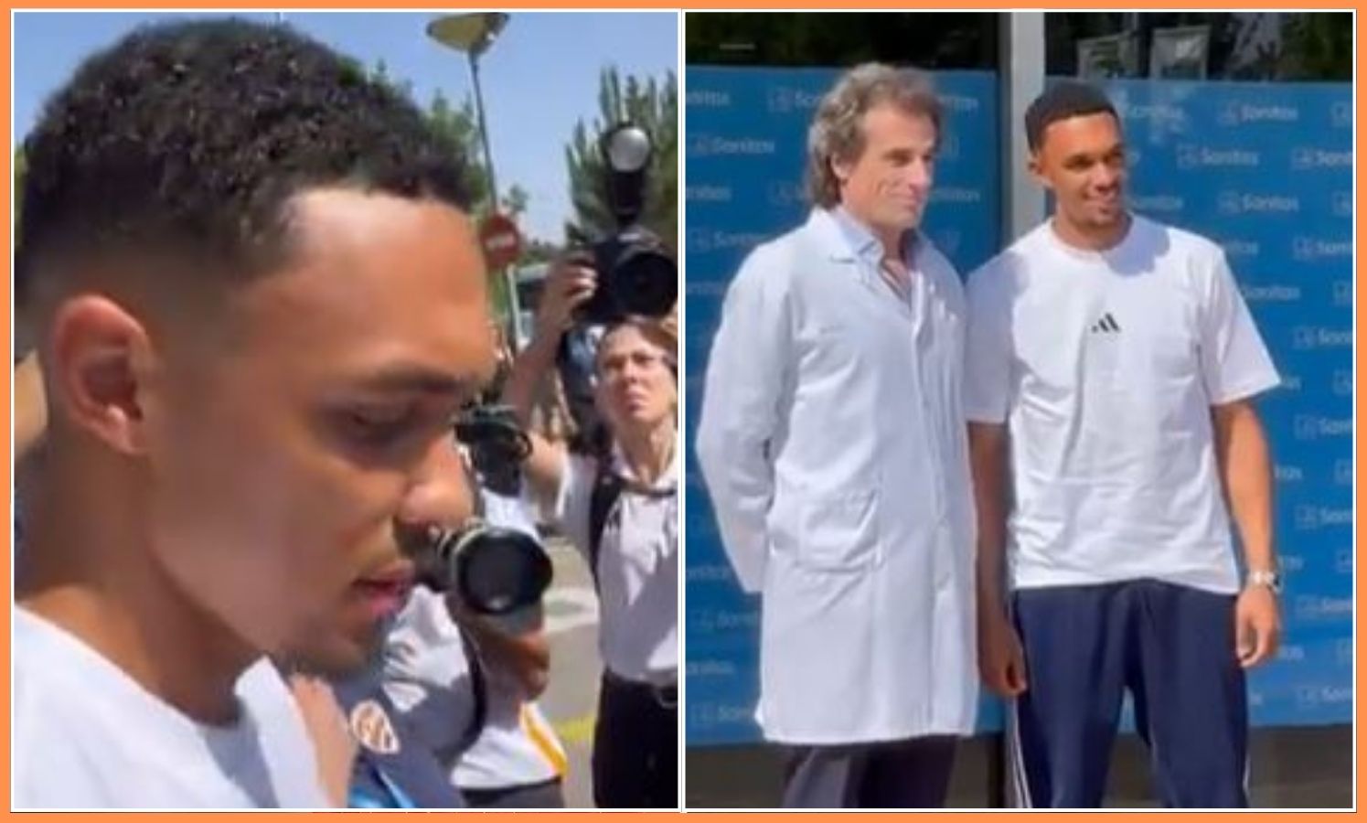 Трент Александр-Арнольд роздає автографи під час прибуття на медичне обстеження Реал Мадрид